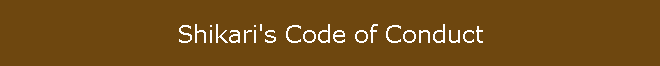 Shikari's Code of Conduct